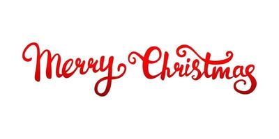 Vector text of Christmas greetings written by hand, red gradient on a white background.