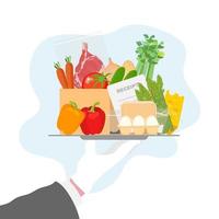 Meal kit delivery vector illustration concept in cartoon style