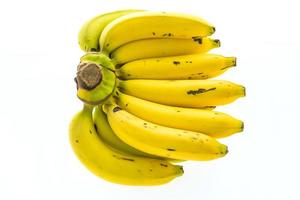 banano sobre fondo blanco foto