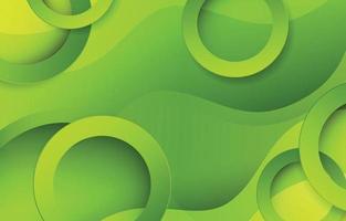 Green Abstract Wave with Circle Element vector