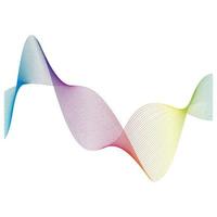 Sound waves  line vector illustration design