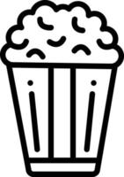 Line icon for popcorn vector