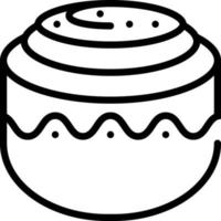 Line icon for cinnamon roll vector