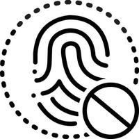 Line icon for access denited vector