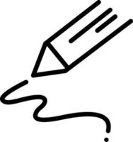 Line icon for signature recognition vector