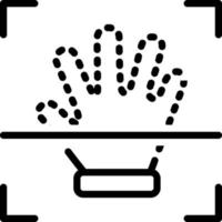 Line icon for handprint vector