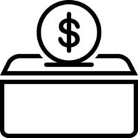 Line icon for donate vector