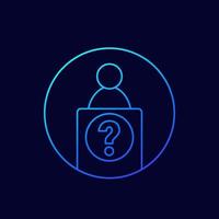 Help desk, linear icon vector