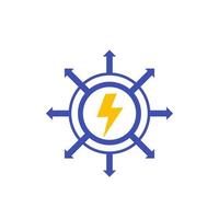 electric power distribution vector icon