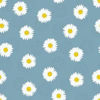 Chamomile flower seamless pattern. Simple spring pattern for fabric and wrapping paper. vector