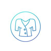 blouse vector icon, linear