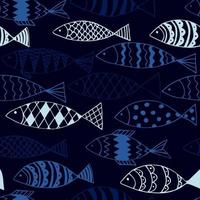 Funny fish. Kids background. Seamless pattern.