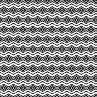 Ethnic monochrome print. Geometric black and white seamless pattern vector