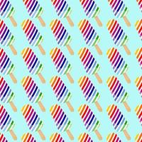 Bright rainbow ice cream. Summer seamless pattern. vector