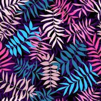 Bright tropical leaves. Seamless pattern for fabric, wrapping paper and web. vector