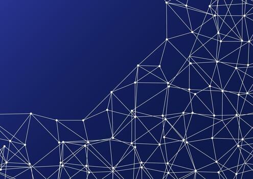 patrón de luminario poligonal en el fondo azul vector