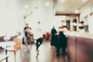 Abstract defocused coffee shop background photo