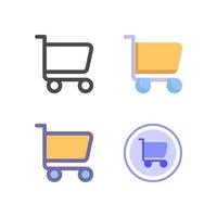 paquete de iconos de carrito de compras aislado sobre fondo blanco. para el diseño de su sitio web, logotipo, aplicación, interfaz de usuario. Ilustración de gráficos vectoriales y trazo editable. eps 10. vector