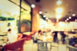 Abstract defocused coffee shop background photo