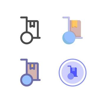 delivery icon pack isolated on white background. for your web site design, logo, app, UI. Vector graphics illustration and editable stroke. EPS 10.