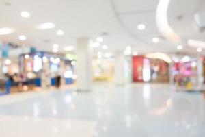 Abstract defocused shopping mall interior photo