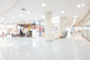 Abstract defocused shopping mall interior photo