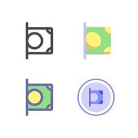 paquete de iconos de dinero aislado sobre fondo blanco. para el diseño de su sitio web, logotipo, aplicación, interfaz de usuario. Ilustración de gráficos vectoriales y trazo editable. eps 10. vector