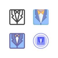 paquete de iconos de traje aislado sobre fondo blanco. para el diseño de su sitio web, logotipo, aplicación, interfaz de usuario. Ilustración de gráficos vectoriales y trazo editable. eps 10. vector