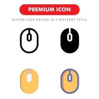 mouse icon pack isolated on white background. for your web site design, logo, app, UI. Vector graphics illustration and editable stroke. EPS 10.