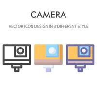 camera icon pack isolated on white background. for your web site design, logo, app, UI. Vector graphics illustration and editable stroke. EPS 10.