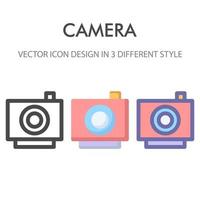 camera icon pack isolated on white background. for your web site design, logo, app, UI. Vector graphics illustration and editable stroke. EPS 10.