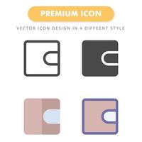 wallet icon pack isolated on white background. for your web site design, logo, app, UI. Vector graphics illustration and editable stroke. EPS 10.