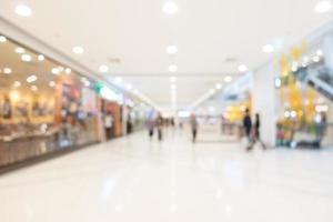 Abstract defocused shopping mall interior photo