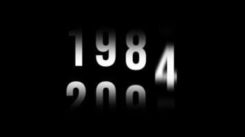 contador analógico contando de 1960 a 2022 video
