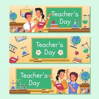 Teacher's Day Banner Collection vector