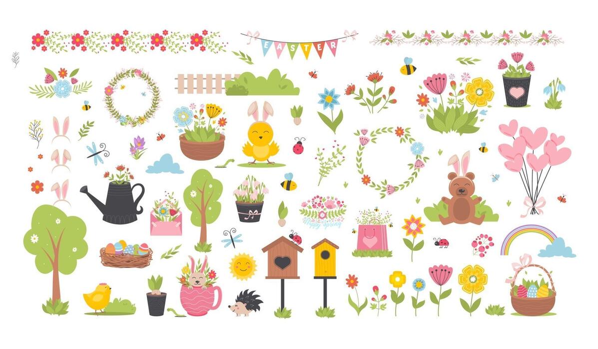 Cute Spring Vector Art, Icons, and Graphics for Free Download