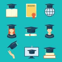 Graduation Icon Collection vector