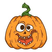 calabaza sonriente de halloween. vector