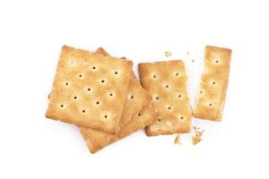 Crackers isolated on white photo