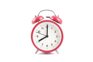 reloj despertador rojo clásico foto