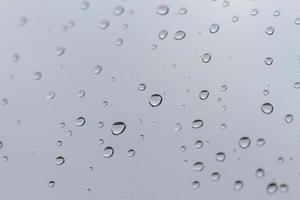 Water drops on a glass photo