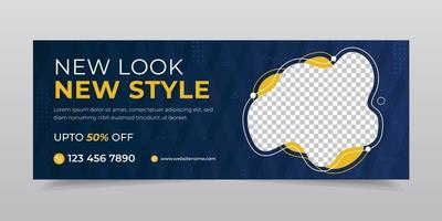 Fashion Social media photo cover template vector