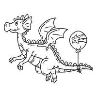 Cartoon flying dragon.