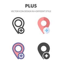 plus icon. for your web site design, logo, app, UI. Vector graphics illustration and editable stroke. EPS 10.