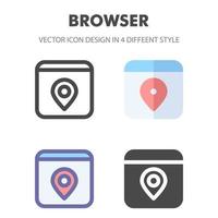 browser icon. for your web site design, logo, app, UI. Vector graphics illustration and editable stroke. EPS 10.