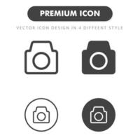 camera icon isolated on white background. for your web site design, logo, app, UI. Vector graphics illustration and editable stroke. EPS 10.