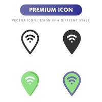 pin icon isolated on white background. for your web site design, logo, app, UI. Vector graphics illustration and editable stroke. EPS 10.