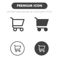 shopping cart icon isolated on white background. for your web site design, logo, app, UI. Vector graphics illustration and editable stroke. EPS 10.