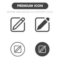 edit icon isolated on white background. for your web site design, logo, app, UI. Vector graphics illustration and editable stroke. EPS 10.