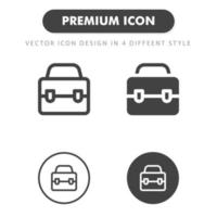 briefcase icon isolated on white background. for your web site design, logo, app, UI. Vector graphics illustration and editable stroke. EPS 10.